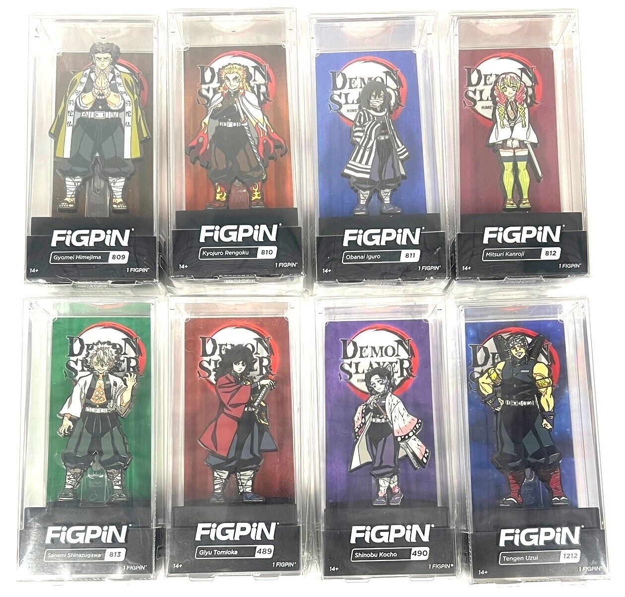 FiGPiN Demon Slayer Hashira bundle Set of 8 Collectible Pins NIB