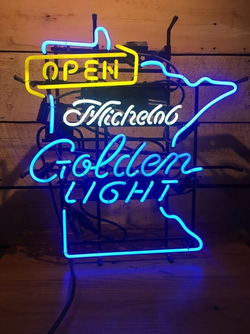 New Michelob Golden Light Open Neon Light Sign 24