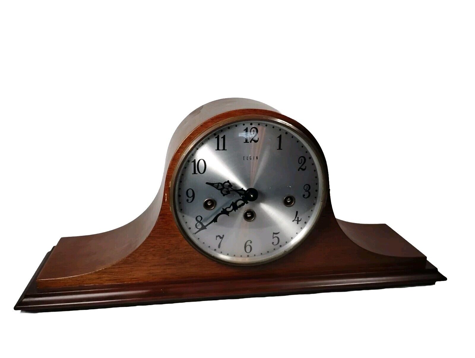Antique Elgin Hermle German Wooden Mantel Clock 340-020 Westminster Chime w. Key
