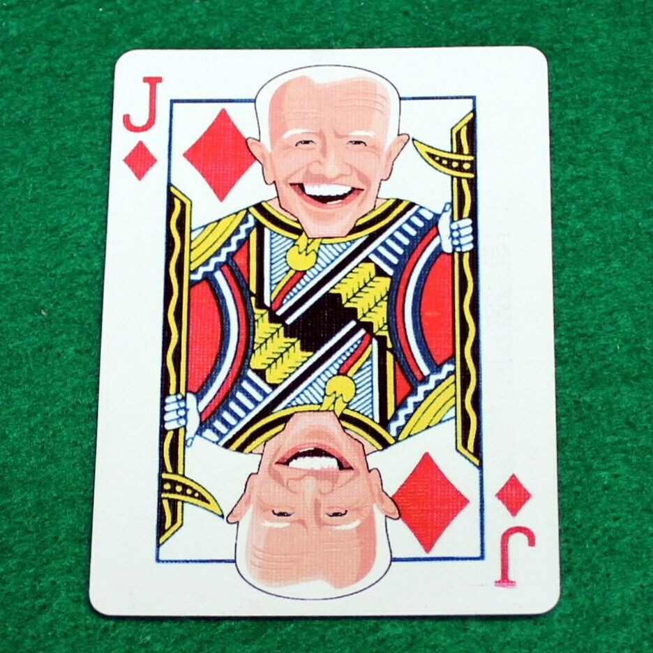 Jack of Diamonds - Joe Biden - Blue Bicycle Gaff Playing Card
