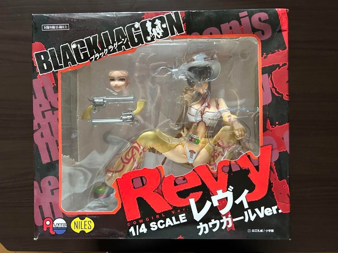 A-LABEL BLACK LAGOON Revy Cowgirl Ver. 1/4 PVC Figure From Japan USED