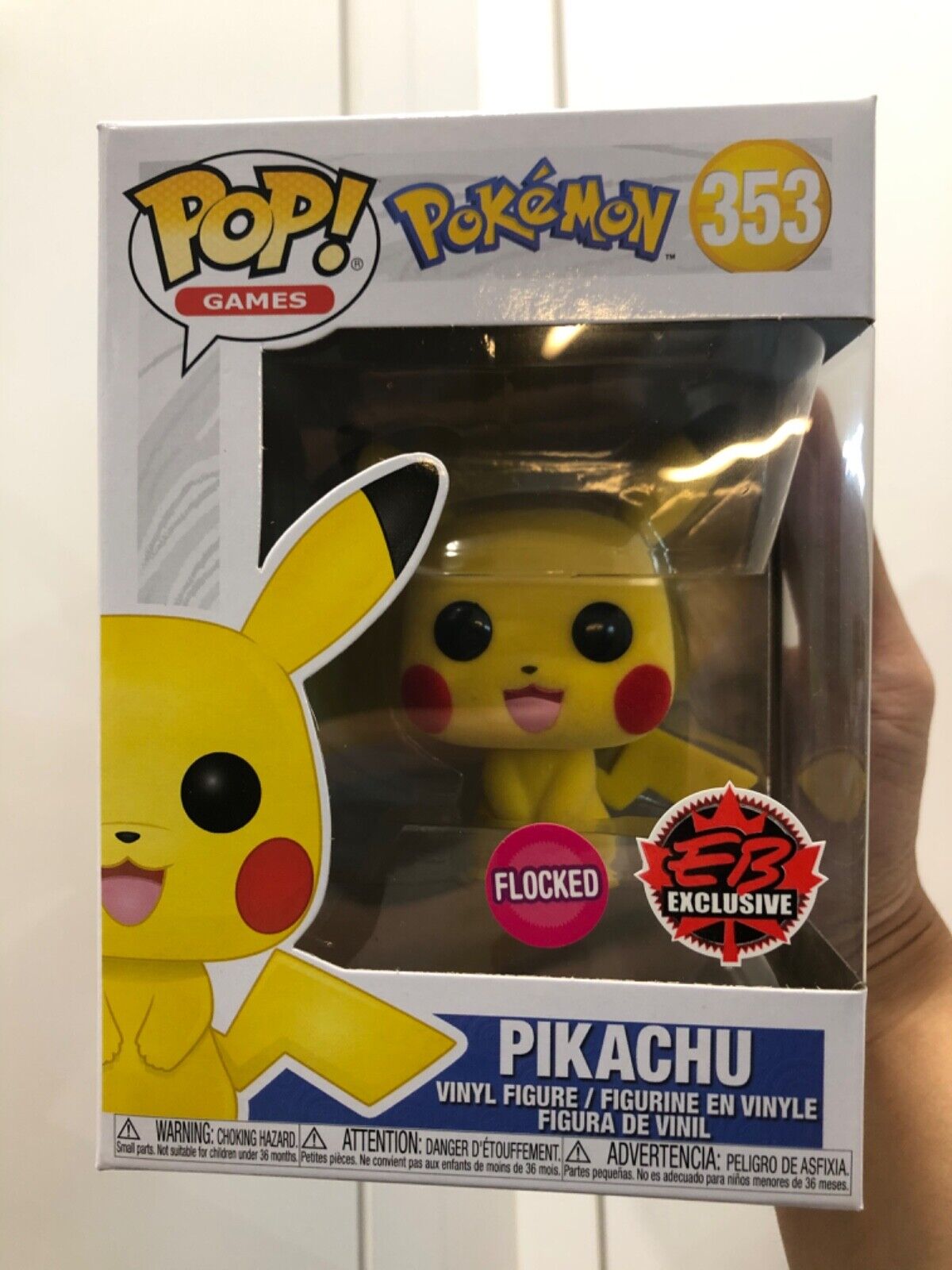 **IN HAND** EB Game EXCLUSIVE Funko Pop Pokémon Flocked PIKACHU #353