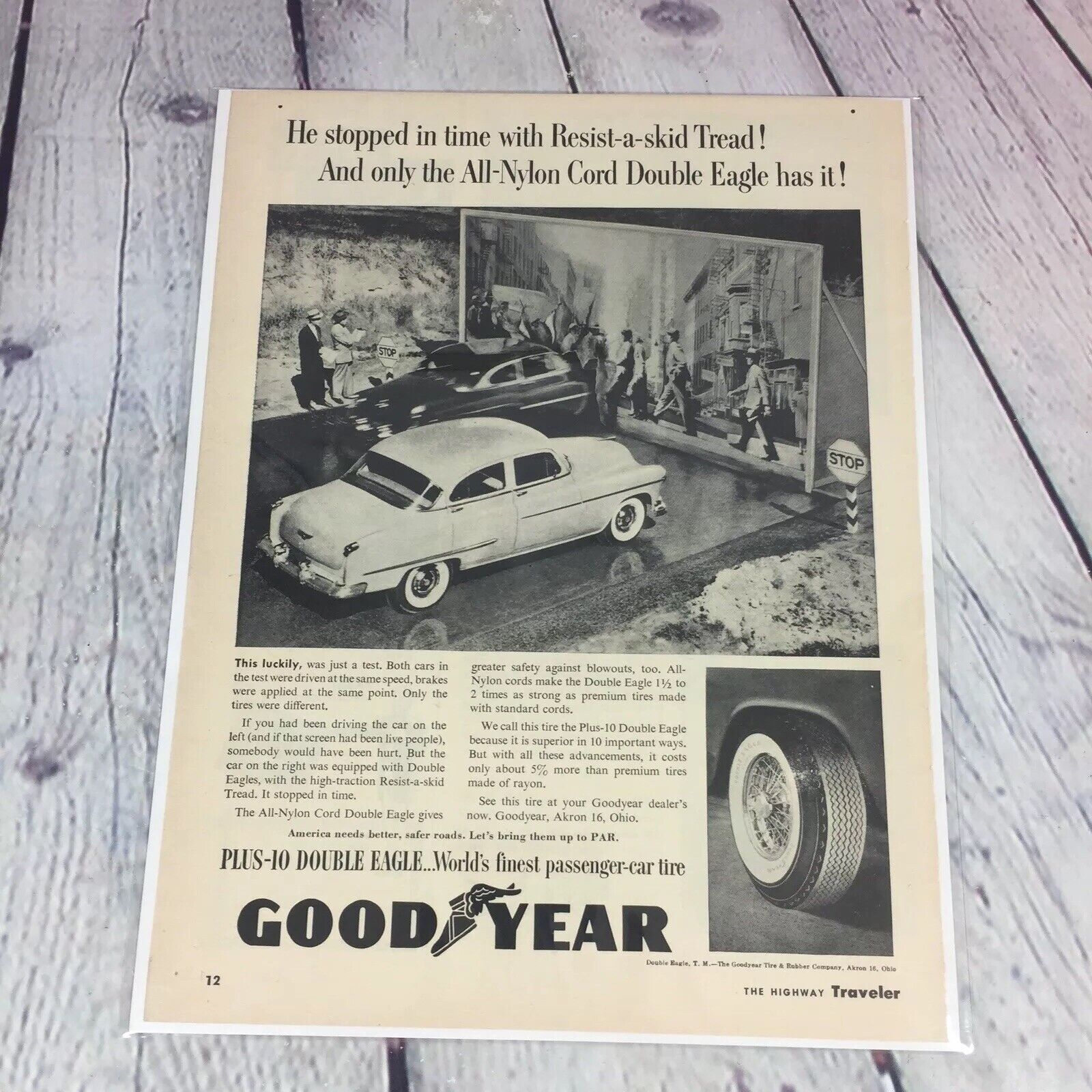Vintage 1953 Goodyear Tires Genuine Magazine Advertisement Print Ad / Car Auto