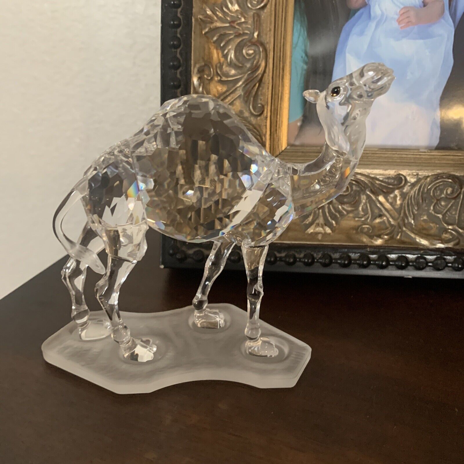 Swarovski Camel Crystal Figurine on frosted base