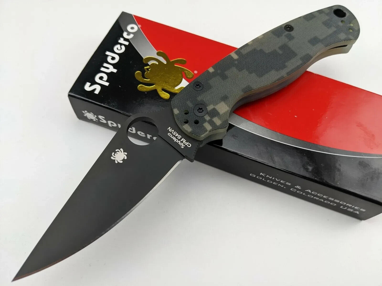 Spyderco Paramilitary 2 Digi Camouflage G-10 Folding Blade Knife - C81GPCMOBK2