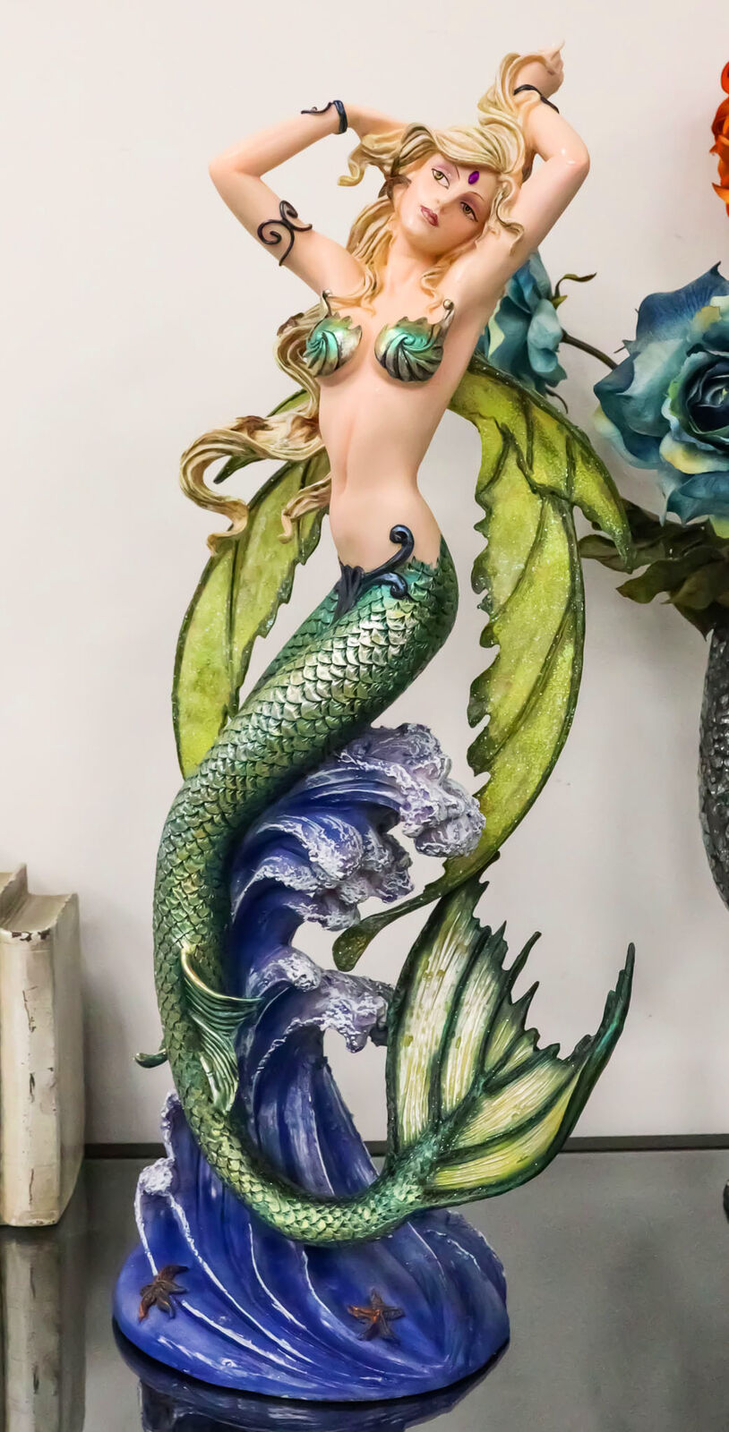 Large Nautical Ocean Dancing Mermaid Statue 26\