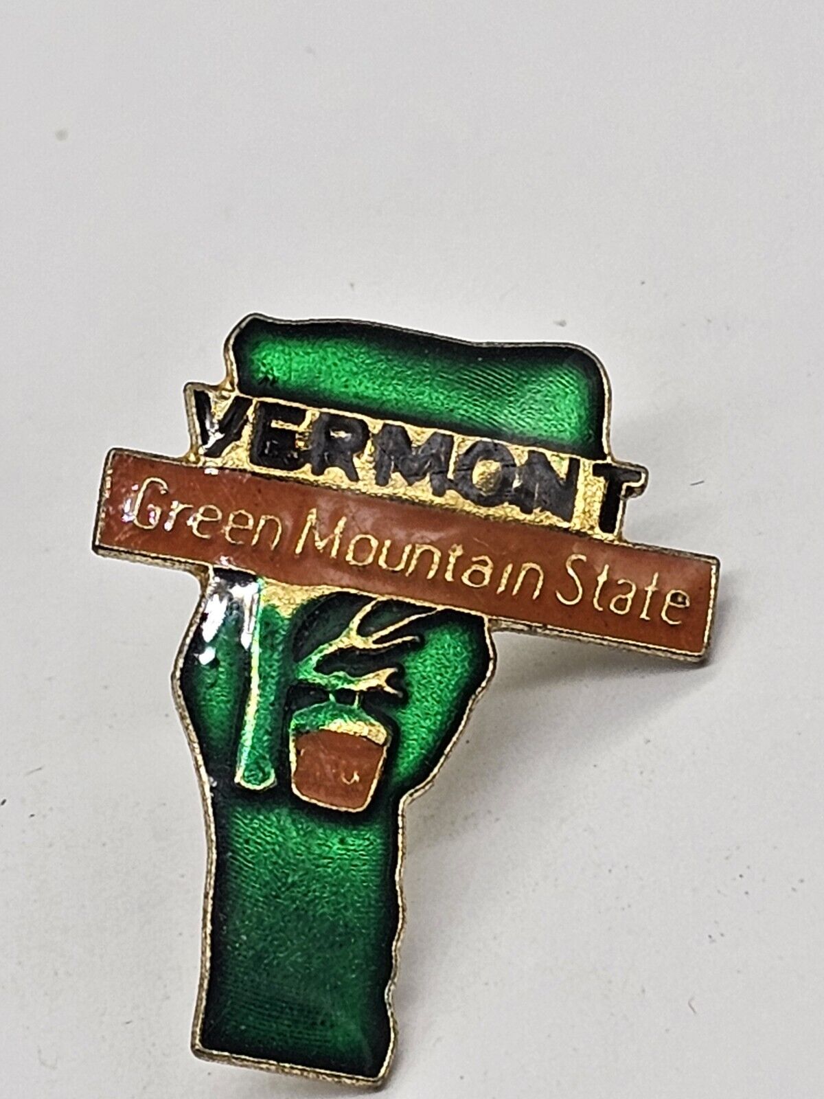 Hat Lapel Pin Vermont Green Mountain State 