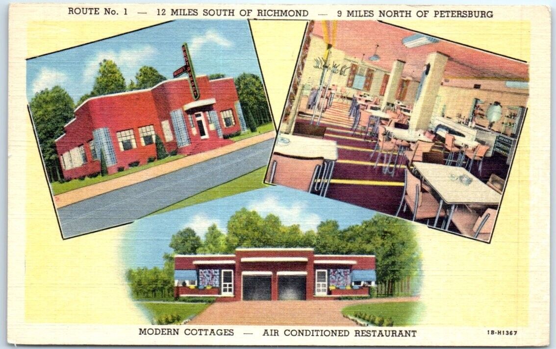 Postcard - Moore's Brick Cottages, Richmond-Petersburg Pike, Virginia, USA