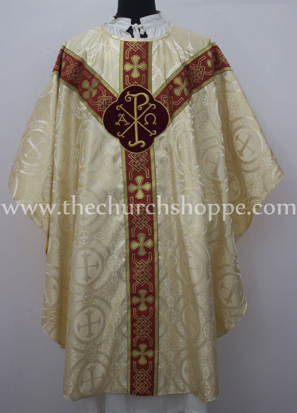 New Metallic Gold gothic vestment & mass and stole set ,Gothic chasuble ,casula 