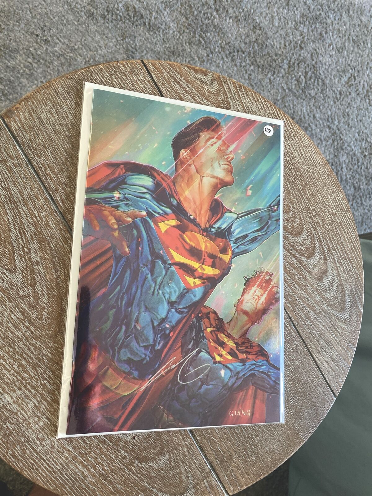 Superman: Son Of Kal-El #17 John Giang Exclusive Virgin Convention Foil NM Auto