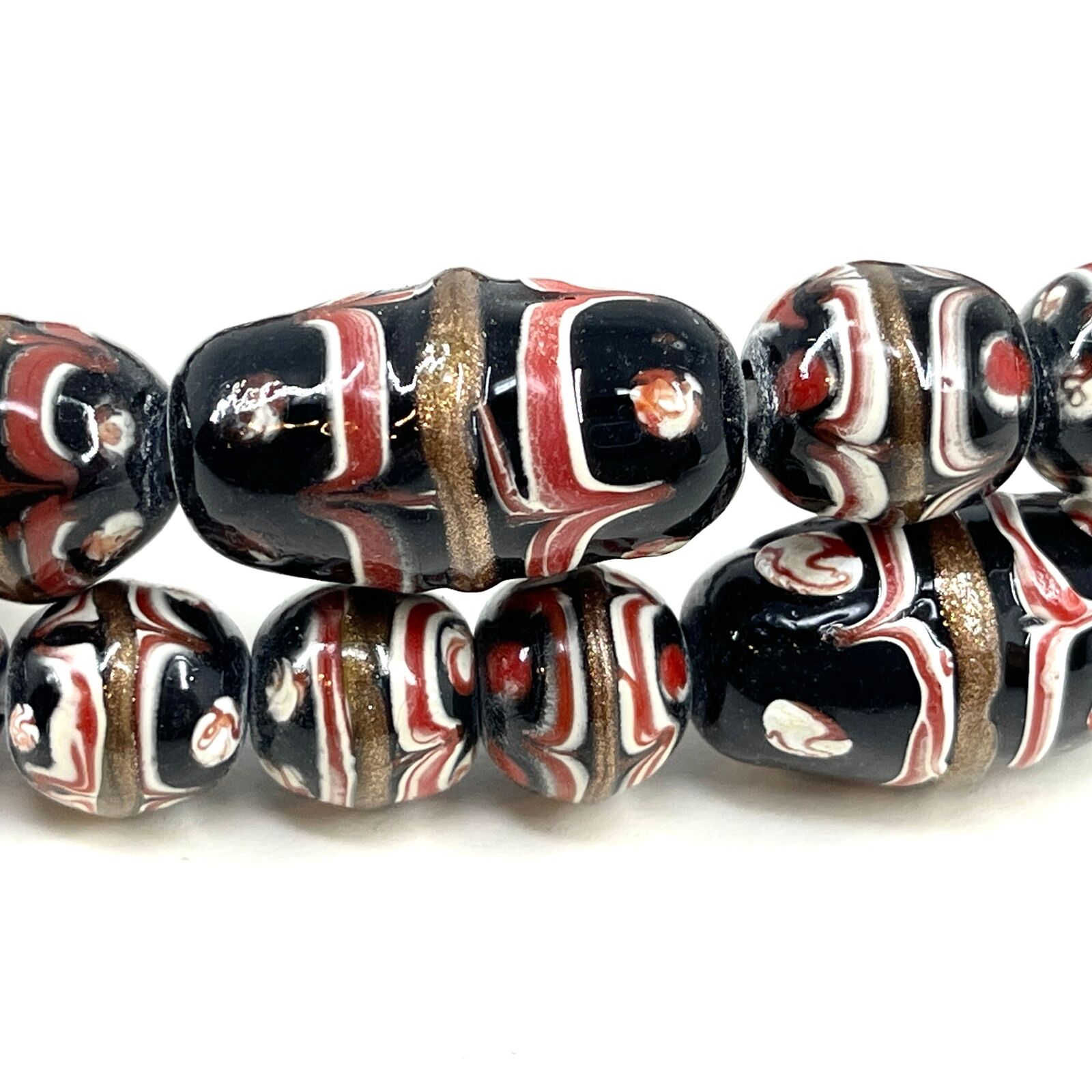 Fancy Red White Black Beads Indonesia