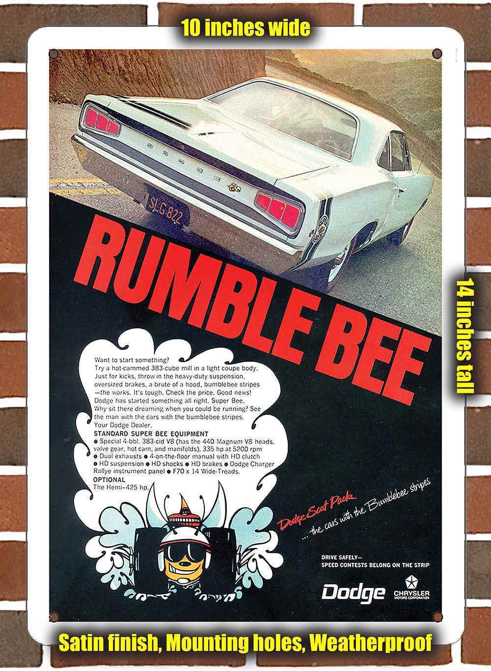 Metal Sign - 1968 Dodge Super Bee- 10x14 inches
