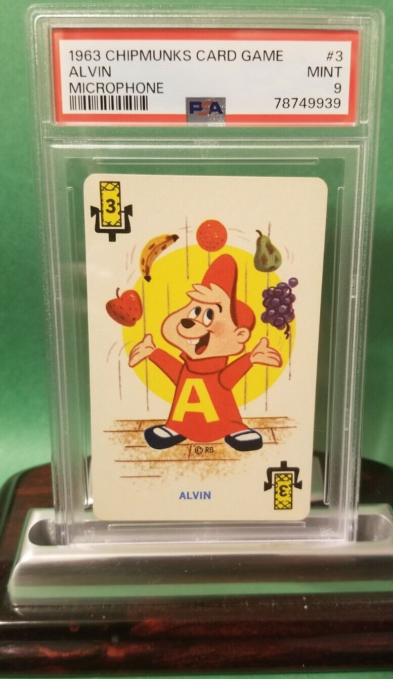 💥 1963 The Chipmunks Gm ALVIN Rc Card #3 Microphone PSA 9 Pop 1 None Higher 💥