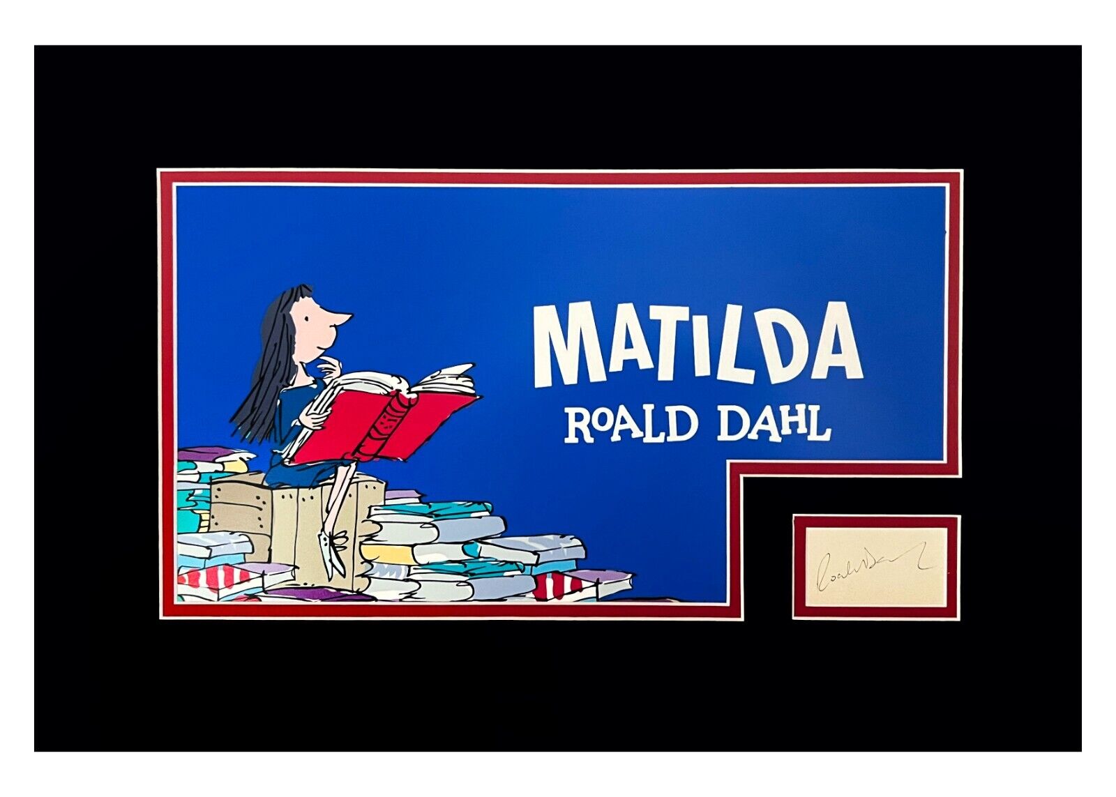 Roald Dahl Autograph Museum Framed Ready to Display