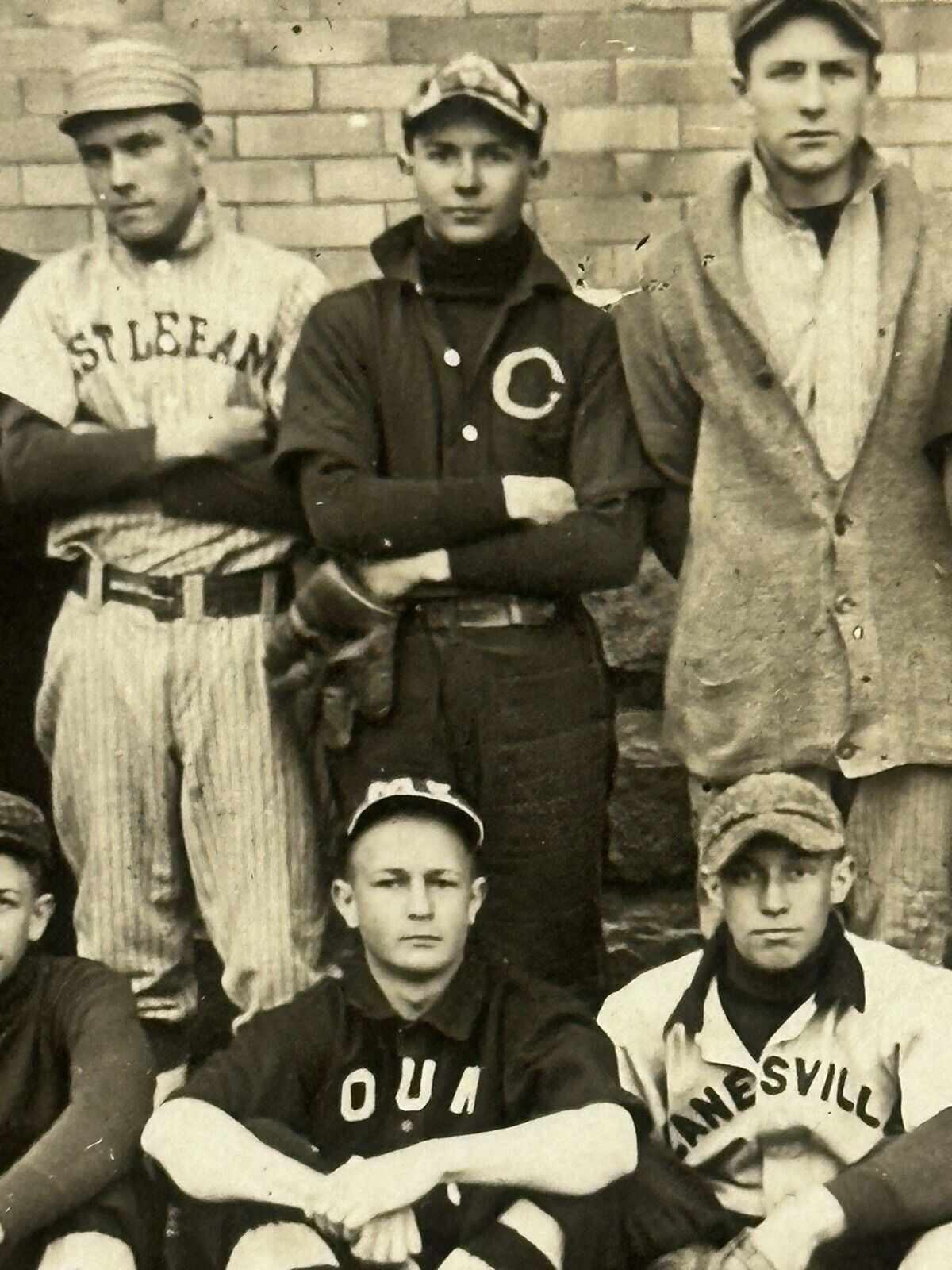 Rppc Postcard Unidentified MEHS 1917 Baseball  Team Men Group Photo CYKO Publ