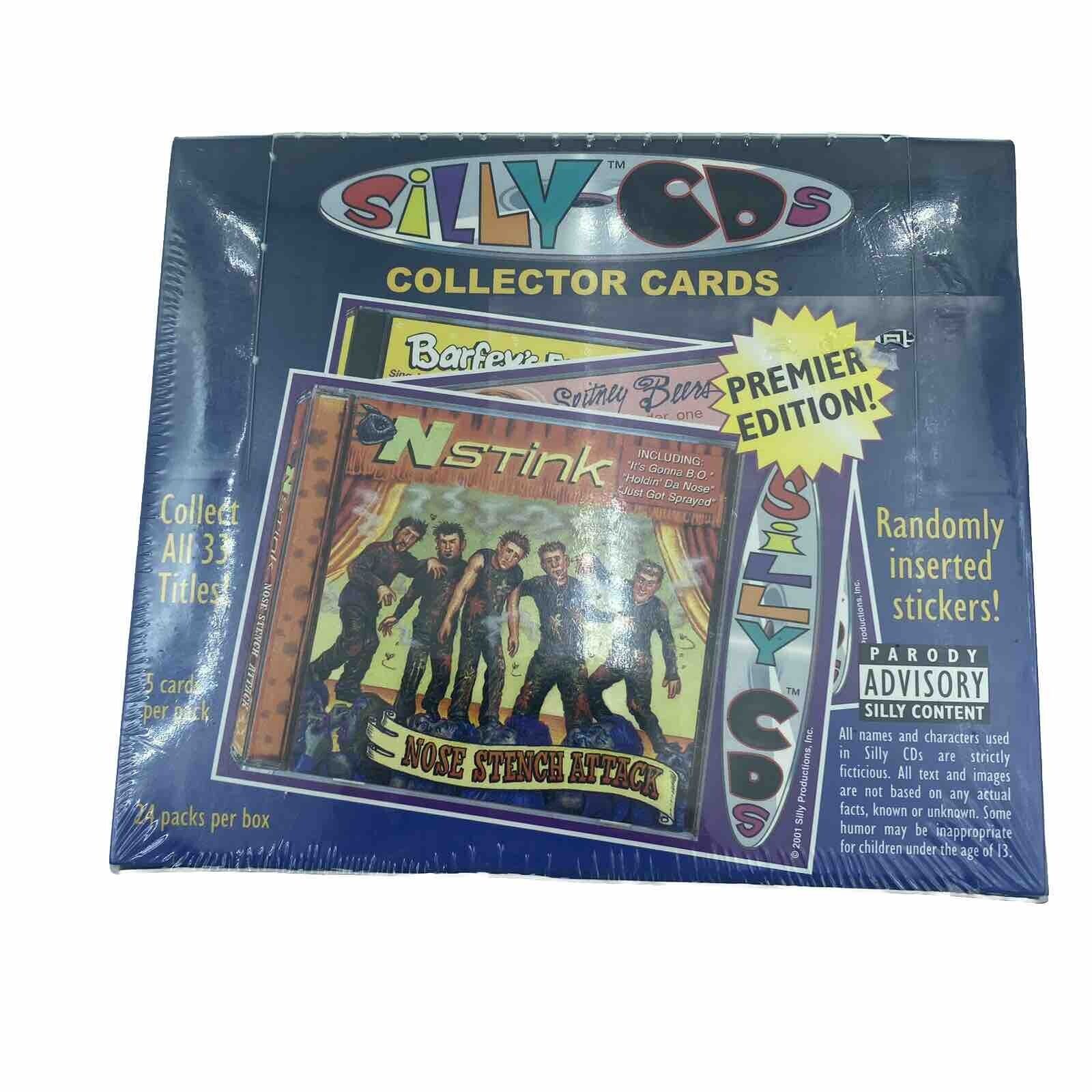 24 PACK BOX 2001 SILLY CD'S TRADING CARDS  FACTORY SEALED BRAND NEW wacky fun