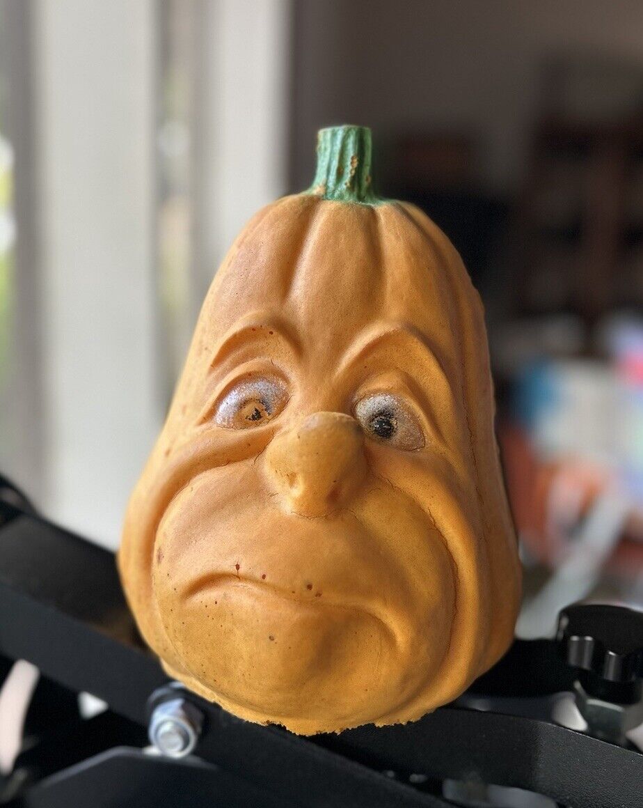 Vintage Todd Masters Style Foam Jack-O-Lantern Halloween Pumpkin Head Face