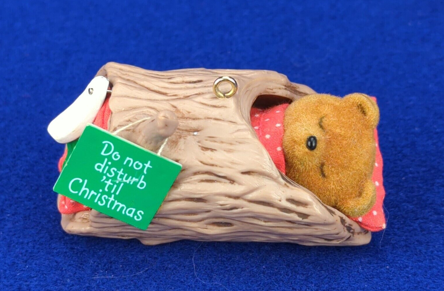 Vintage Hallmark Keepsake Do Not Disturb Sleeping Bear Cub Christmas Ornament