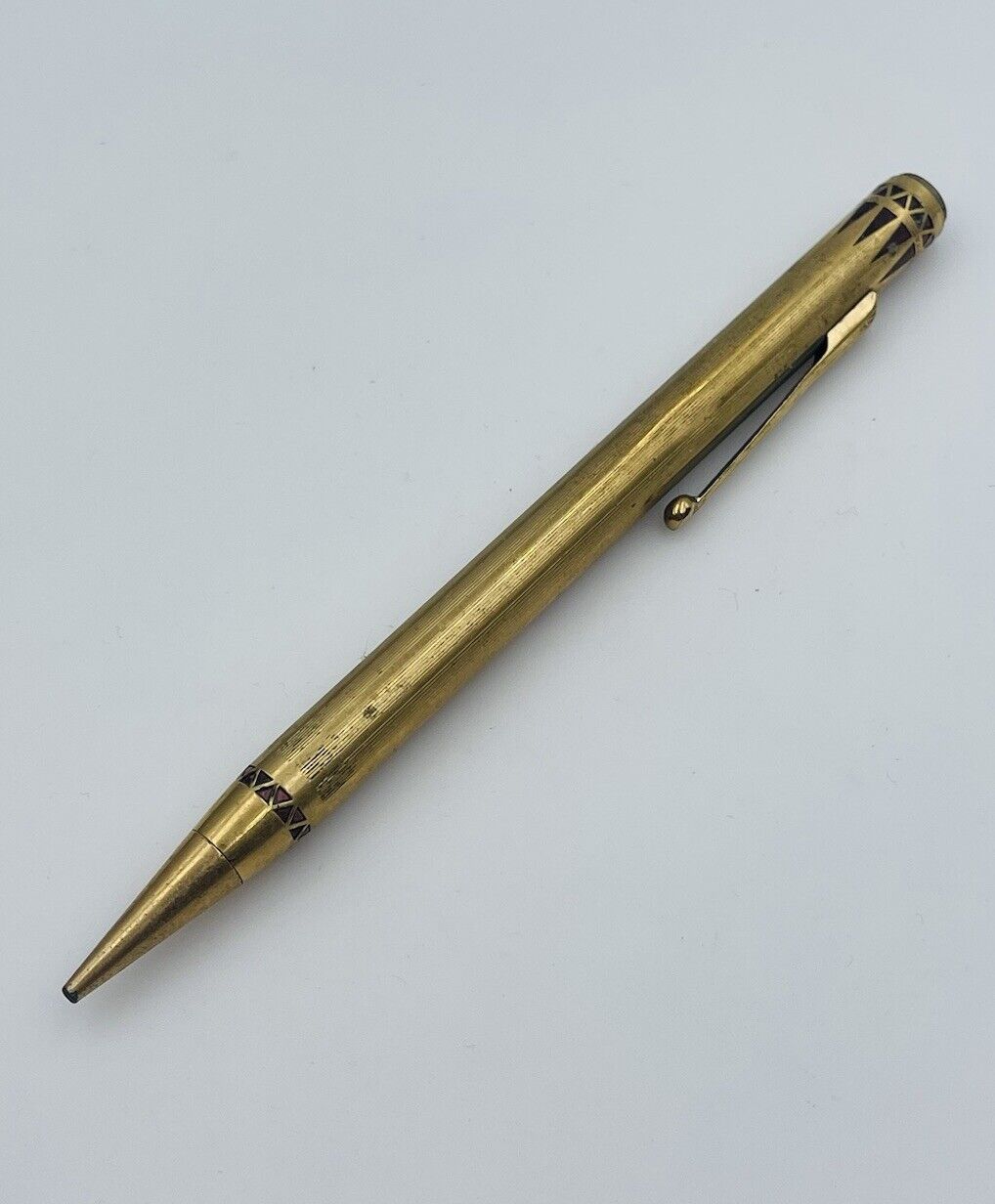 Wahl Eversharp Coronet Antique Gold Filled Red Pyraline Deco Mechanical Pencil
