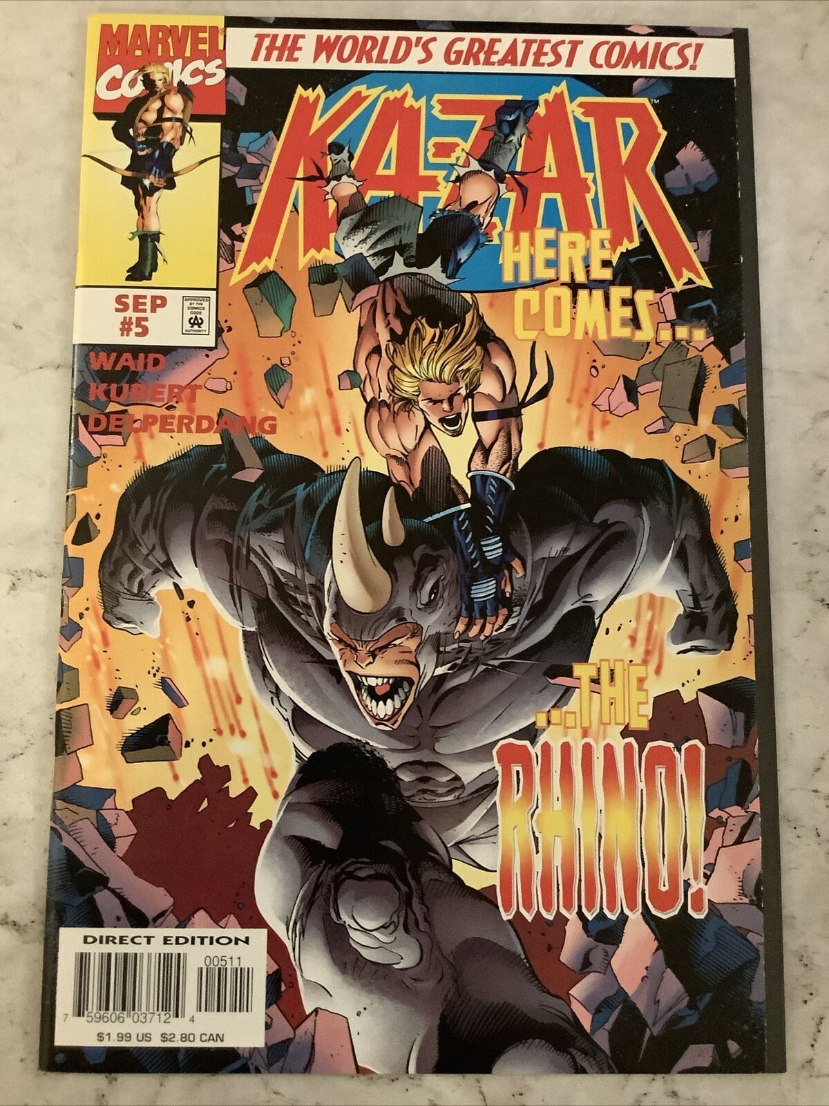 Ka-Zar #5 ~ NEAR MINT NM ~ 1997 Marvel Comics Mark Waid, Andy Kubert