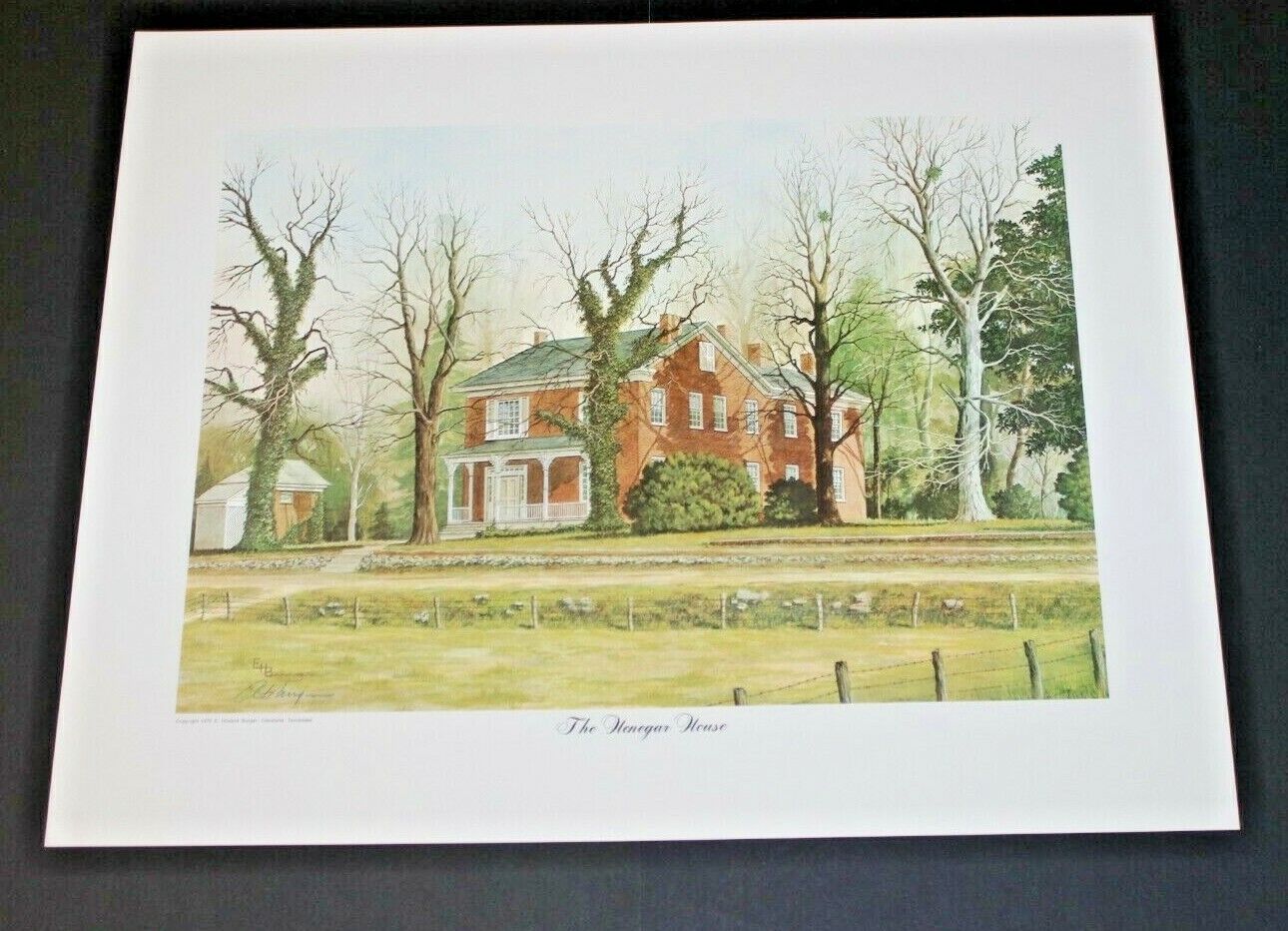 1975 Henegar House Charleston Tennessee E. Howard Burger Signed Art Print 16x20