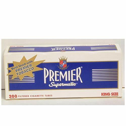 Premier supermatic King Size Filtered Cigarette Tubes 200 Dark Blue [10-Boxes]