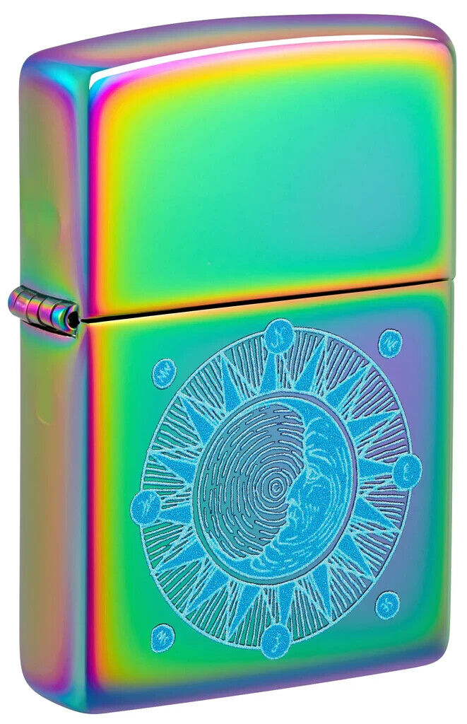 Zippo 48960, Sun and Moon Design, Multi-Color Finish Lighter, NEW