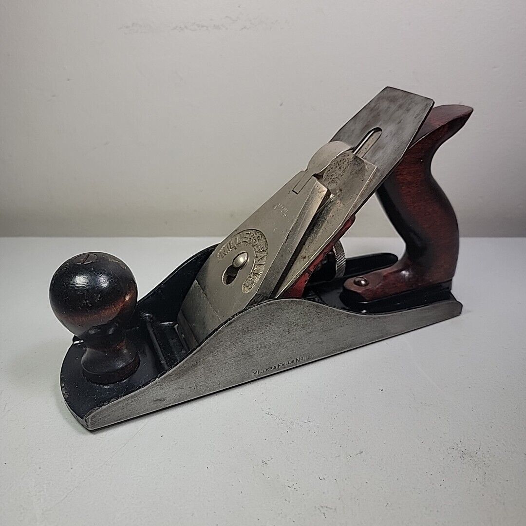 VINTAGE MILLERS FALLS NO 10 EXTRA WIDE BODY WOOD PLANE (NO 4-1/2 SIZE) CLEAN