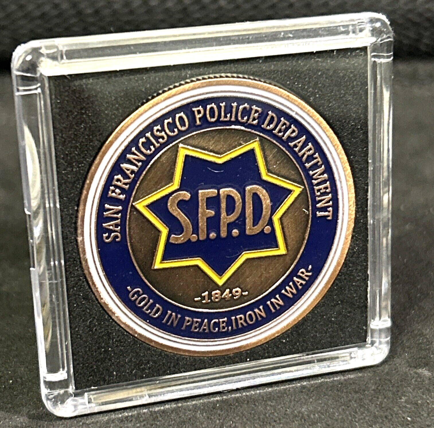San Francisco SFPD POLICE DEPARTMENT Challenge Coin INCLUDES CASE New