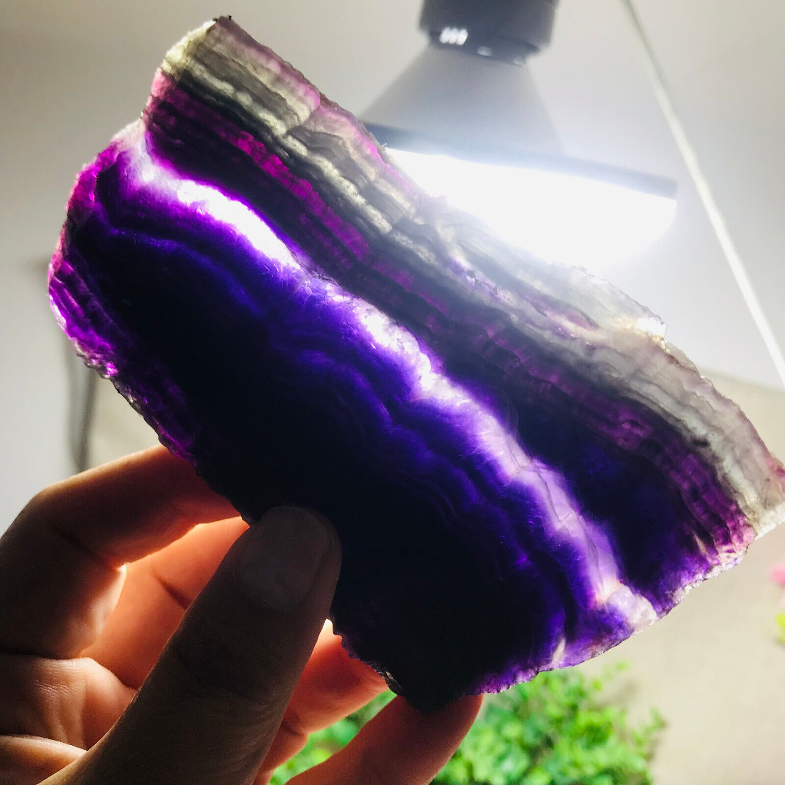 229g Stunning-Natural-Colorful-Slice-Fluorite-Crystal-Stone-purple-Fluorite 12