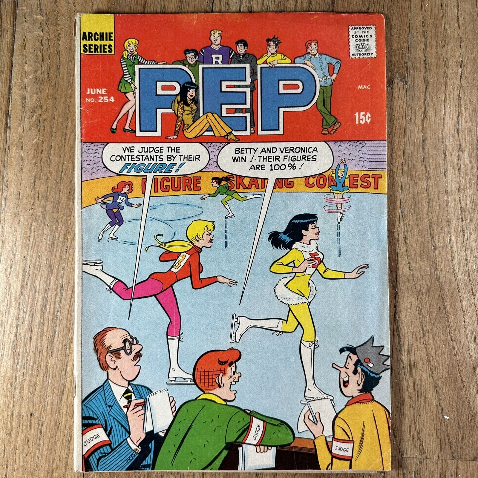 Pep #254 Betty Veronica Innuendo Cover Early Bronze Age Archie Comics 1971 VG+