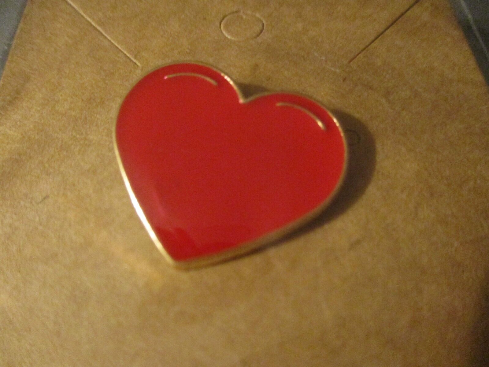 #P026 Red Heart  Enamel Brooch Pin Love Valentine