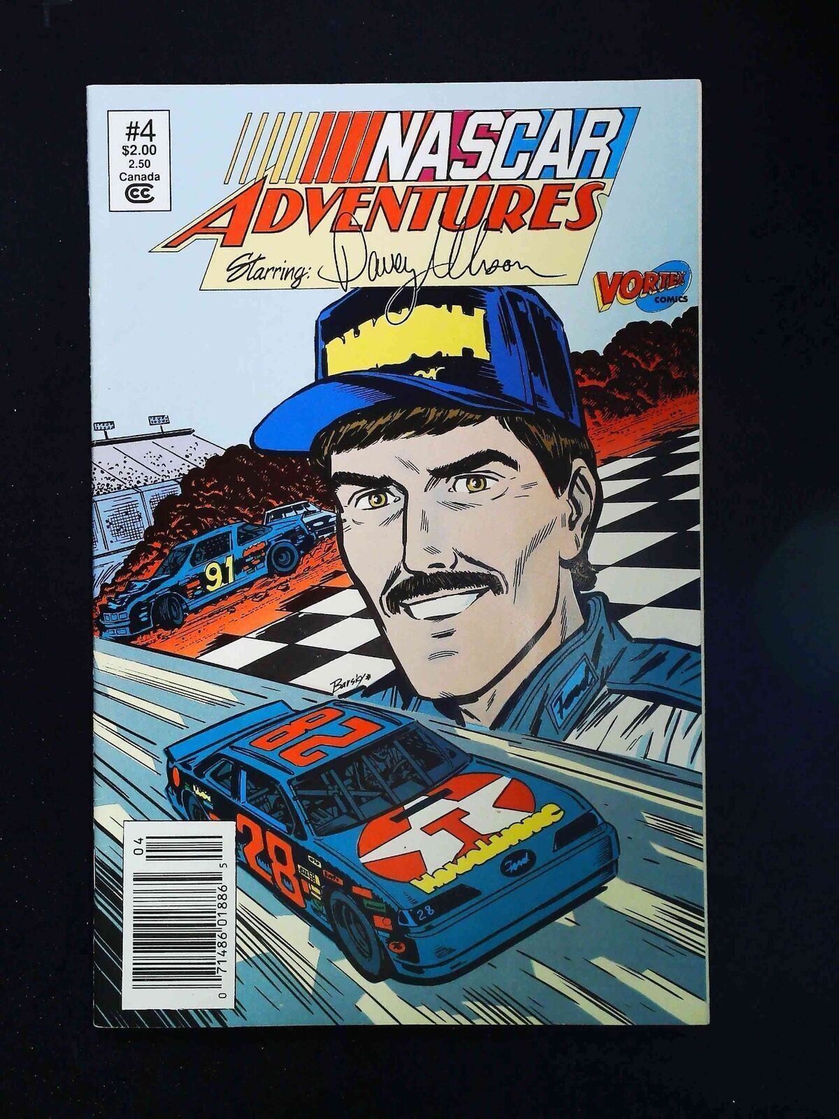 Nascar Adventures #4  Vortex Comics Comics 1991 Vf+ Newsstand