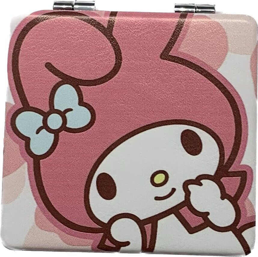 Sanrio Compact Travel Mirror - My Melody, Pink Mini Portable Dual Sided