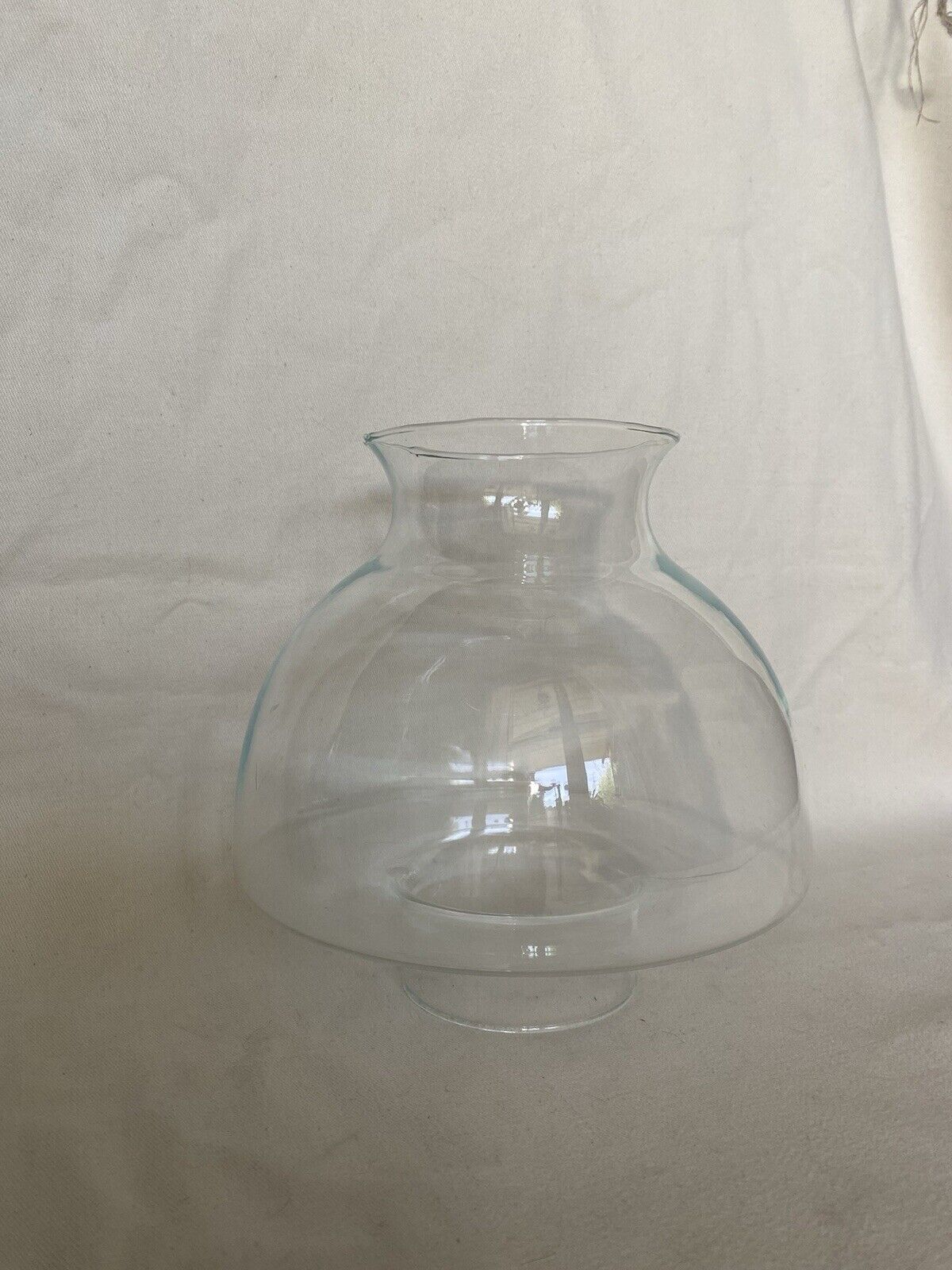 Vintage Clear Glass Mushroom Style Oil Lamp Chimney Shade
