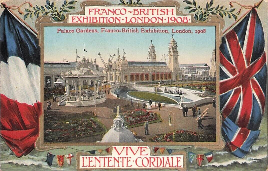 1908 Franco-British Exhibition, original postcard.