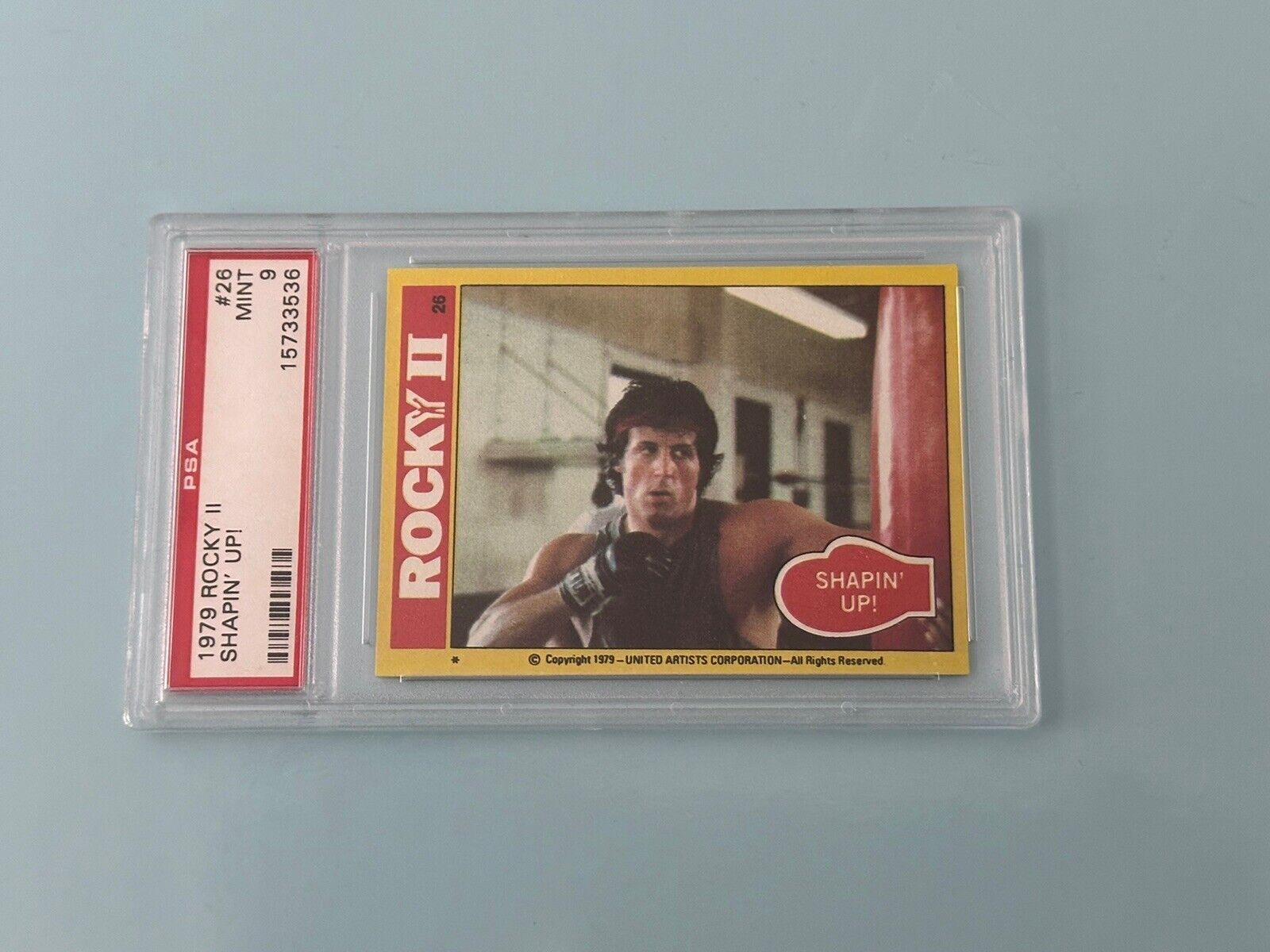1979 Rocky II Rocky Balboa RC #26 PSA 9 Mint (POP 6, None Higher No 10’s)