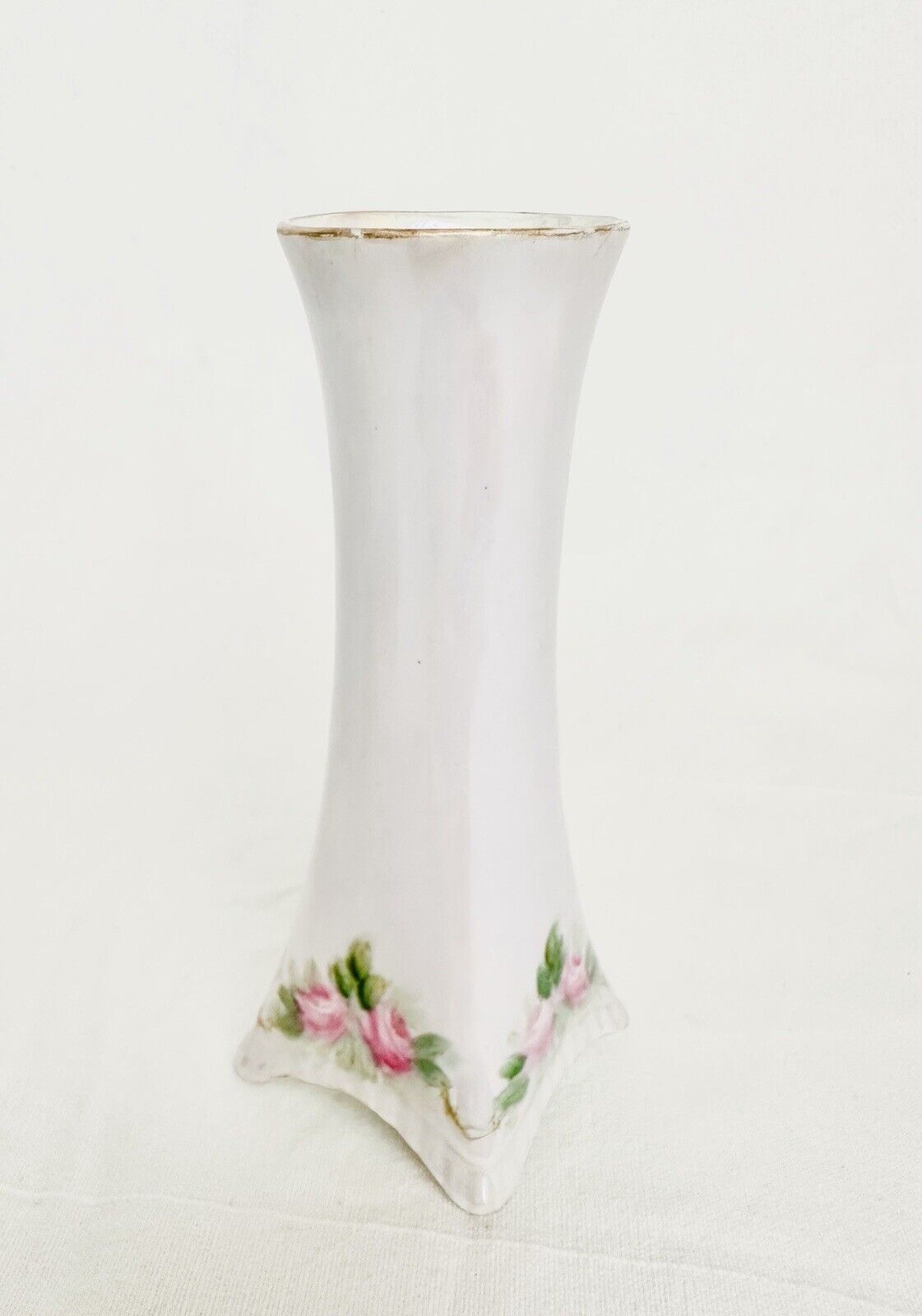 BAVARIA #2431 Hand Painted Porcelain Roses Vase