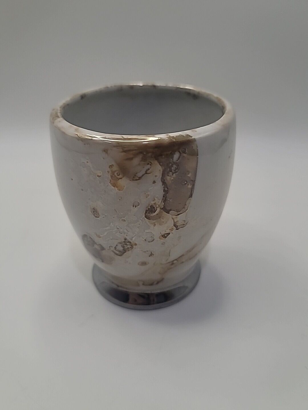 Steven Rhoades Design Ceramic Pottery Luster Gold Glaze Mid Modern Small Vase