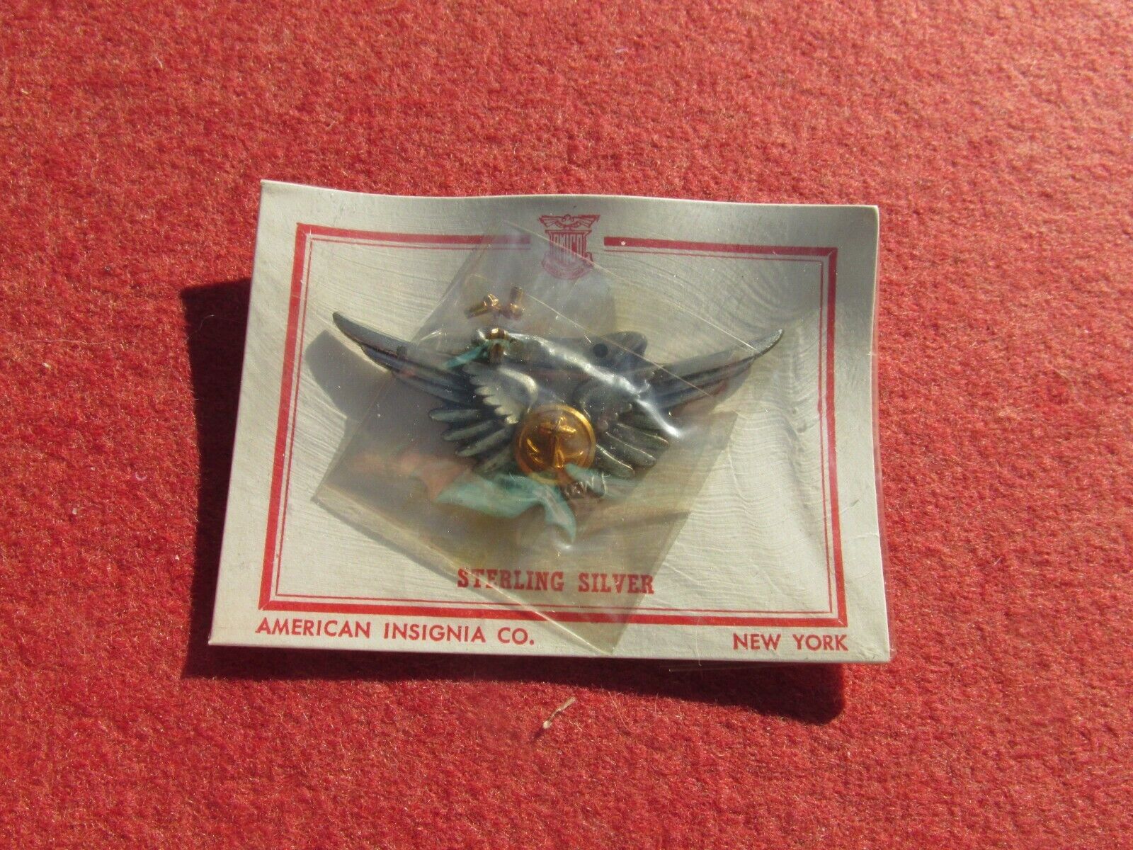 US Navy Combat Crew wing 3 stars Amico PB sealed original wrapper Sterling  21