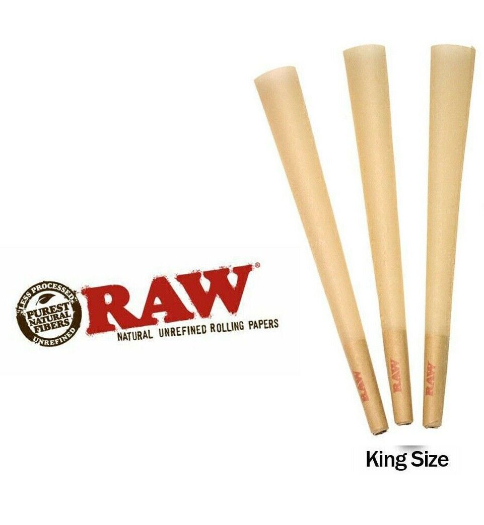 RAW Cones King Size Authentic Pre-Rolled Cones w/ Filter (50 Pack)