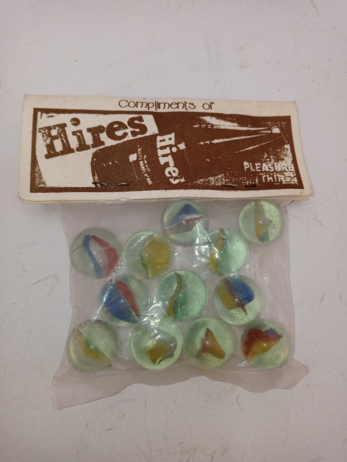 Vintage Marbles Compliments Of Hires Root beer - For Pleasure & Thirst -unopened