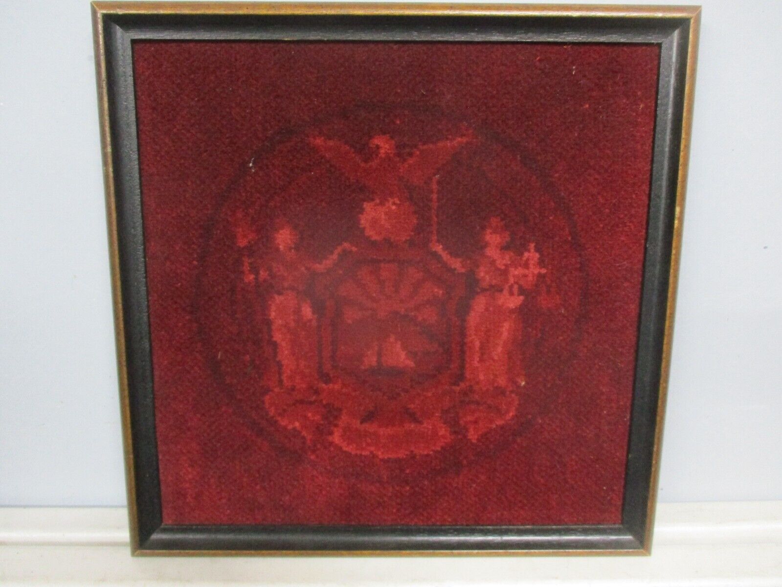 Framed Piece of Carpet From 1978 Senate Chamber Roger Thompson Senate Secretary