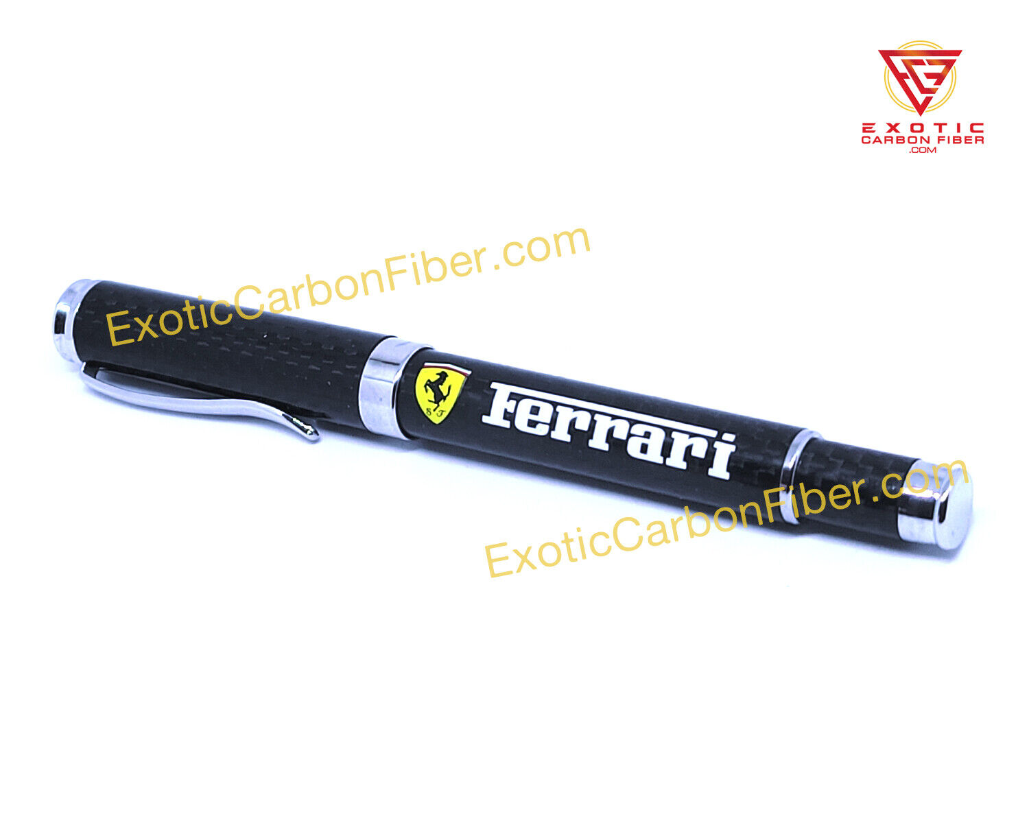 Ferrari Scuderia Logo Carbon Fiber Ballpoint Pen - GREAT GIFT