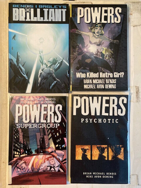 SUPERPOWERS w/ Brian Michael Bendis – 4 Graphic Novels (L176)