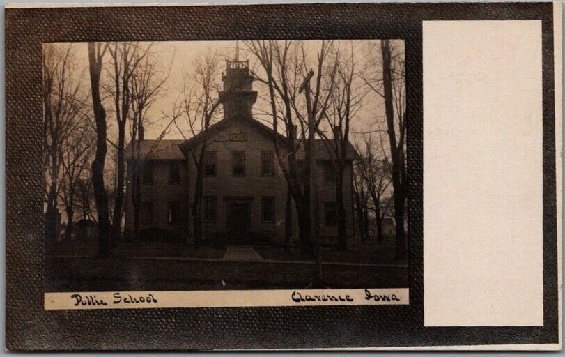 1909 CLARENCE, Iowa RPPC Real Photo Postcard \