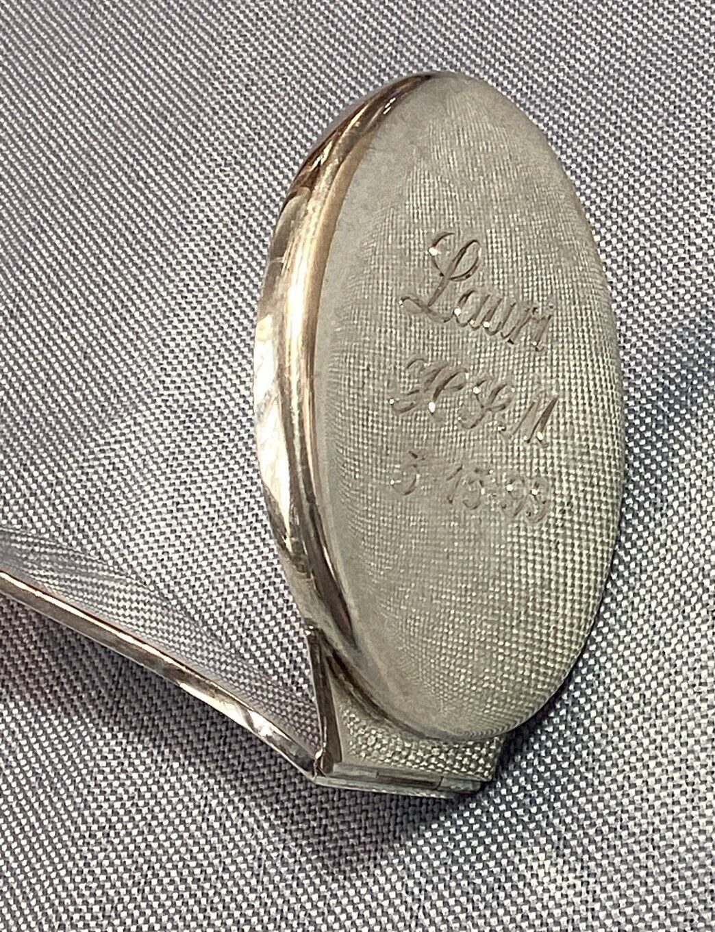 Tiffany & Co Sterling Silver Folding Compact Mirror “ Engraved”