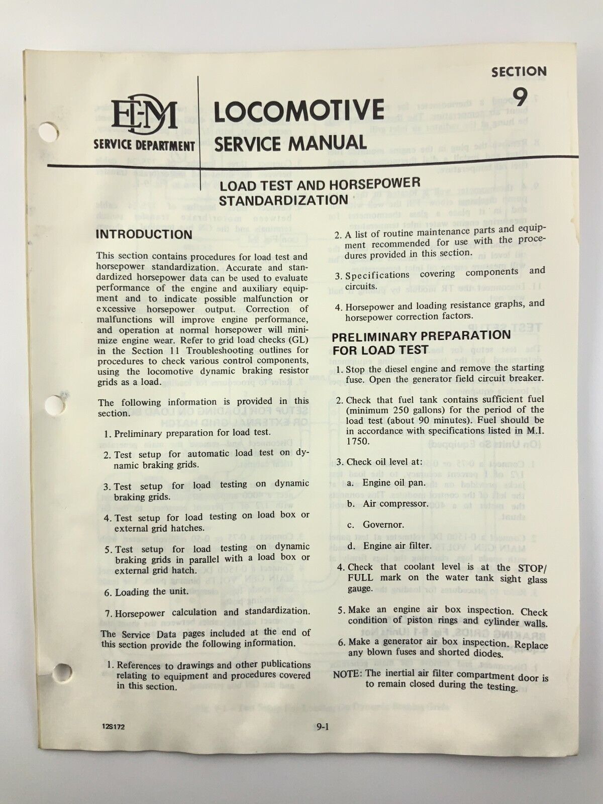 Load Test 1972 EMD Electro Motive Division SD40-2 Locomotive Manual X047