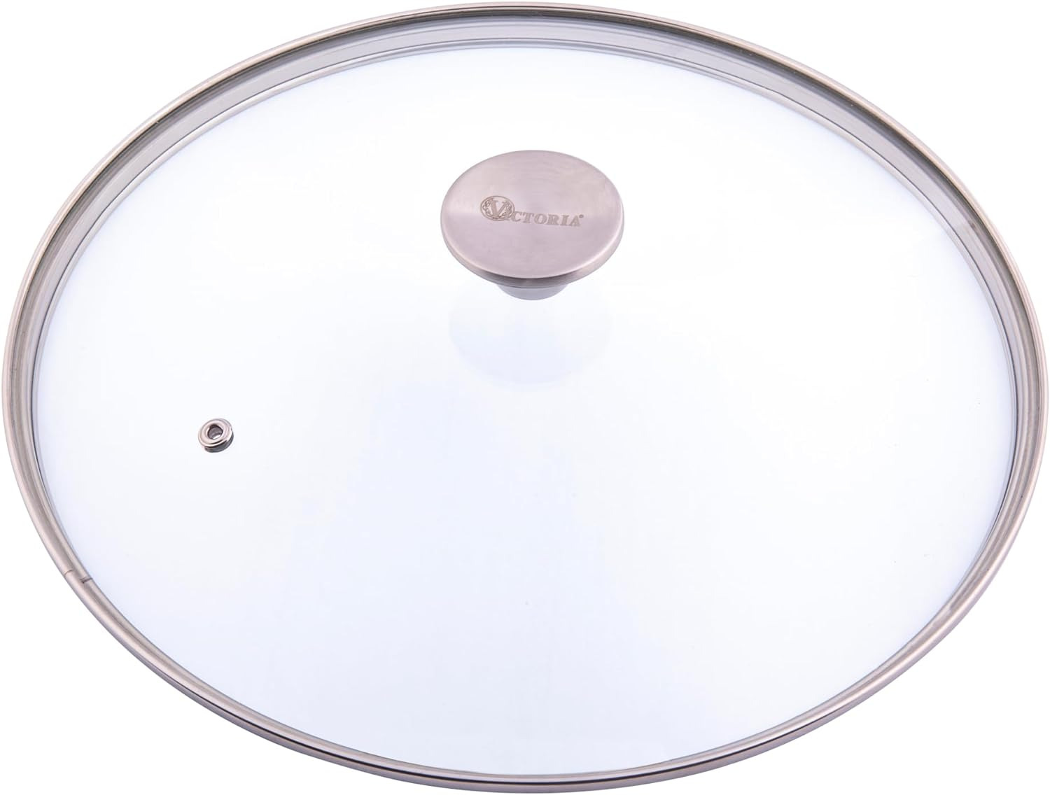 Round 13-Inch Glass Lid for Cast Iron Skillet or Pan, Custom Made for Only Victo