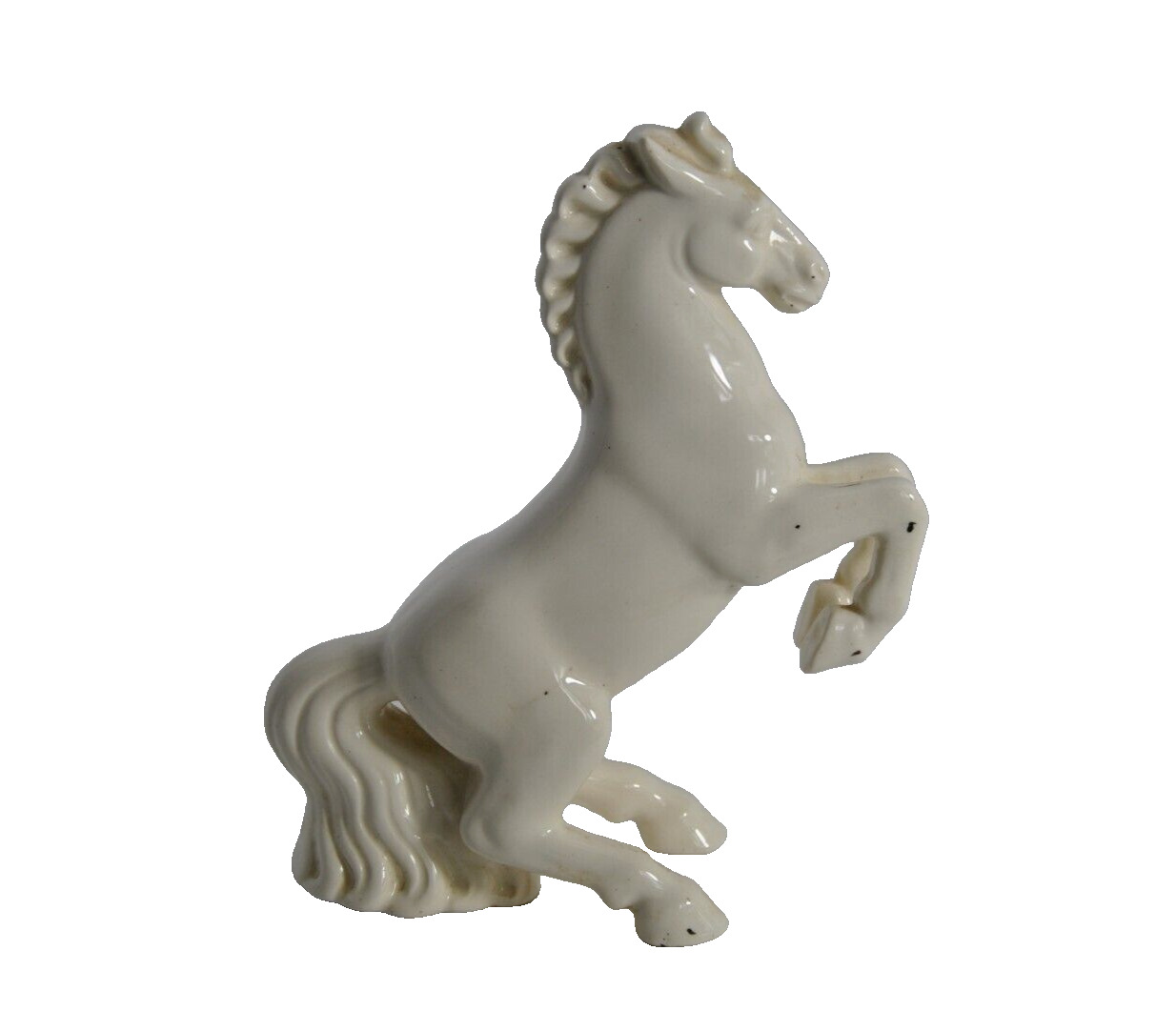 Antique White Horse Statue, Made in Czechoslovakia 6 1/2\
